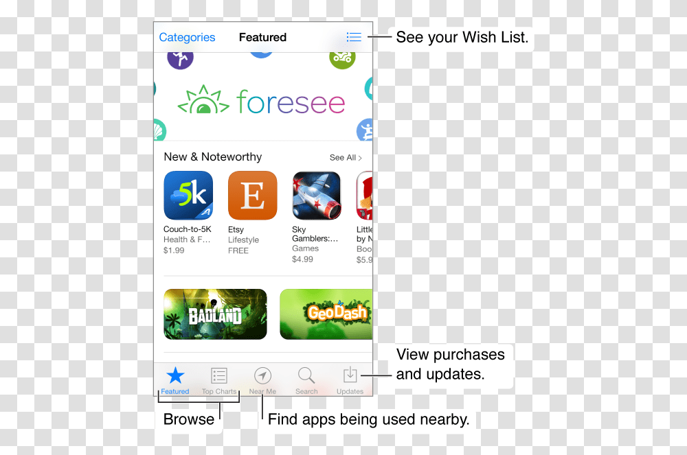 Featured Screen Of App Store Displaying New Amp Noteworth Apps Store Clone Script, Phone, Electronics, Mobile Phone Transparent Png