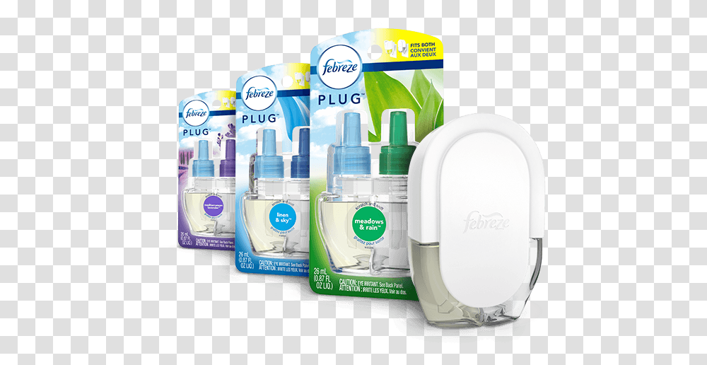 Febreze Air Freshener Plug, Bottle, Cosmetics, Toilet, Bathroom Transparent Png