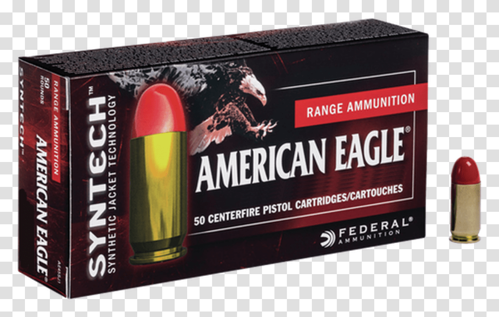 Federal American Eagle Syntech 9mm 150gr Total Synthetic Bullet, Ammunition, Weapon, Weaponry Transparent Png