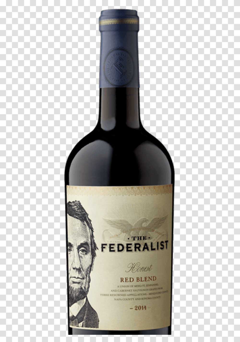Federalist Red Blend, Wine, Alcohol, Beverage, Drink Transparent Png