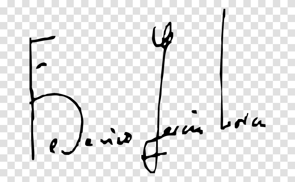 Federico Garcia Lorca Signature, Fork, Cutlery Transparent Png
