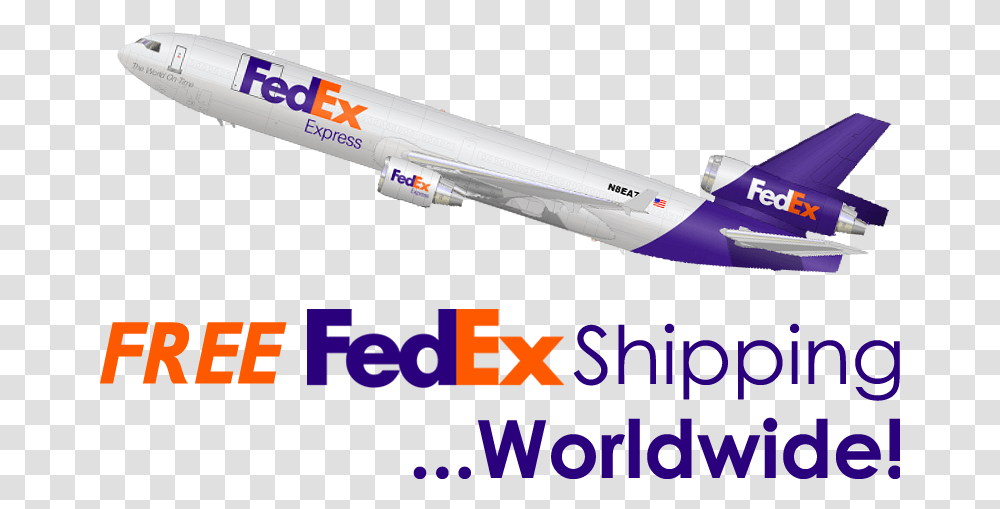 Fedex Free Shipping Logo, Aircraft, Vehicle, Transportation, Airliner Transparent Png