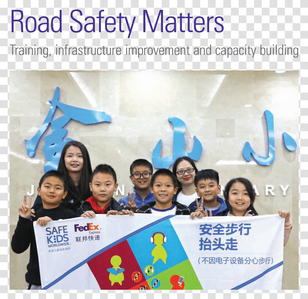 Fedex Road Safety Matters 2019 Report Released Featuring Student, Person, Banner, Word Transparent Png