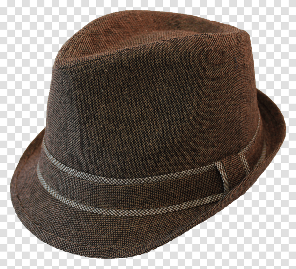Fedora Hat In Brown Tweed, Apparel, Sun Hat, Baseball Cap Transparent Png