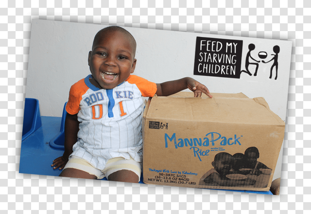 Feed My Starving Children, Person, Human, Box, Cardboard Transparent Png