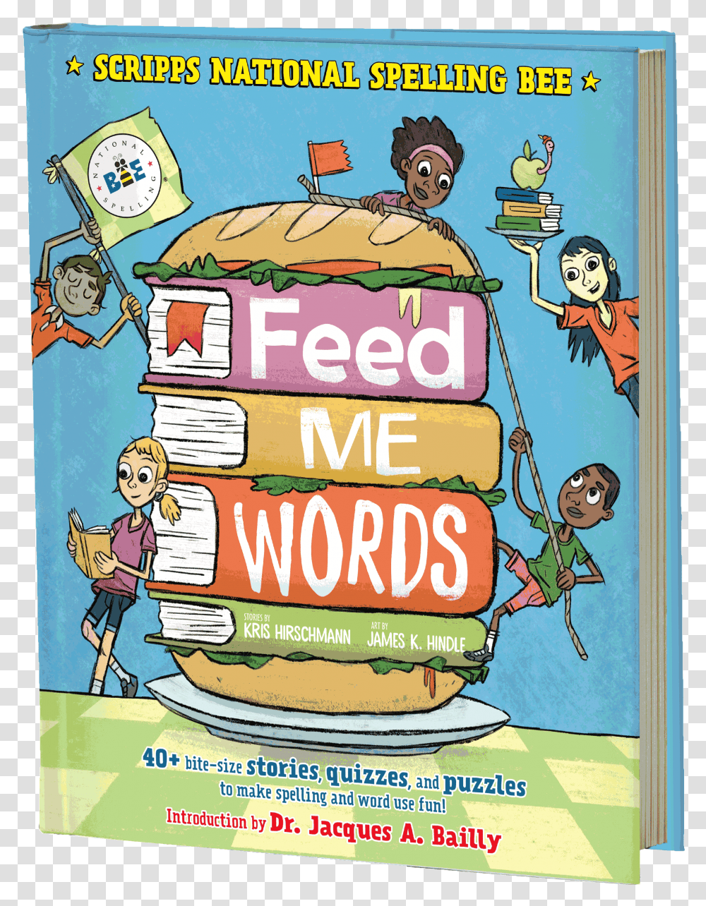 Feedmewords 3d Book Feed Me Words 40 Bite Size Stories Quizzes And, Label, Advertisement, Poster Transparent Png