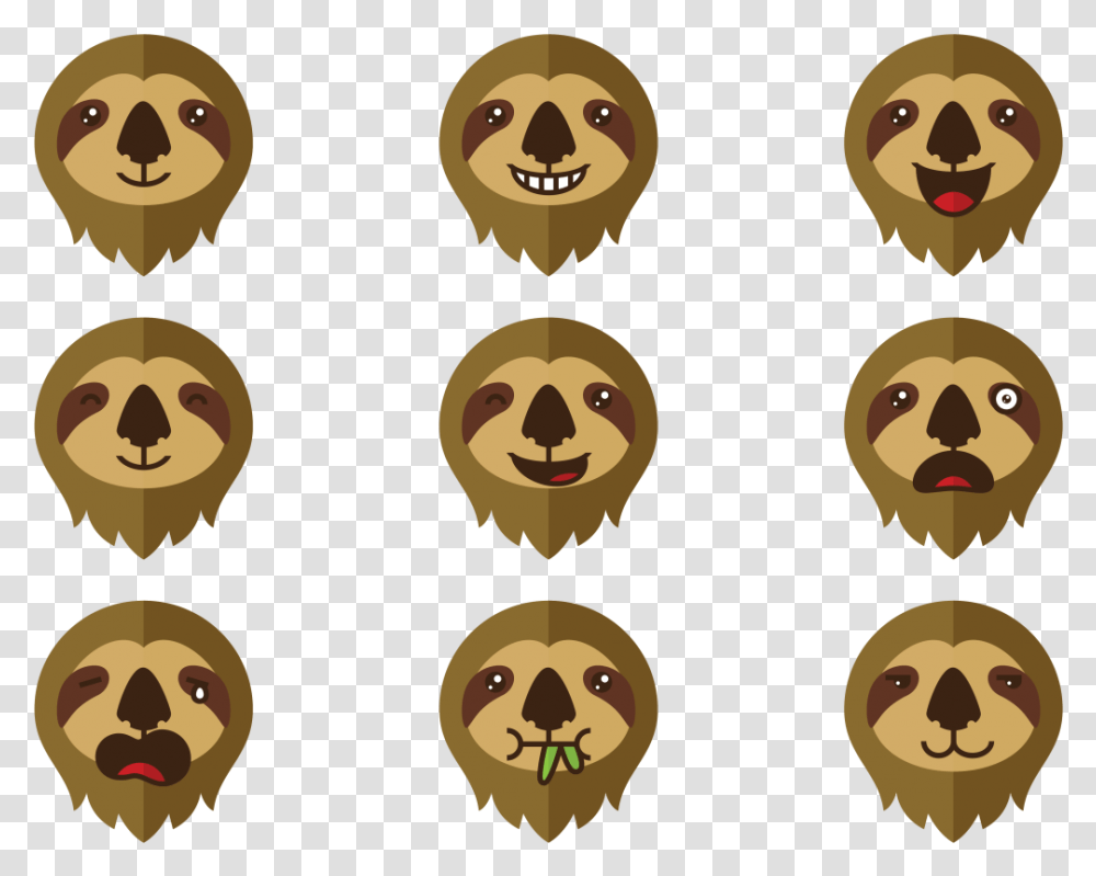 Feeling Clipart Human Emotion Sloth Face Emotion, Head, Plant, Crowd, Poster Transparent Png