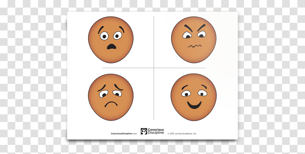 Feeling Faces Happy Sad Scared Angry, Cookie, Food, Label Transparent Png