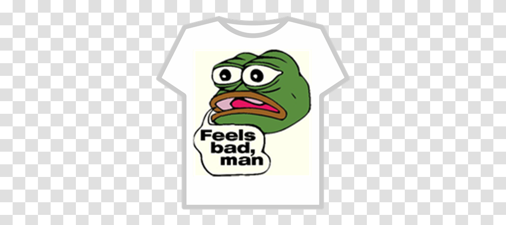 Feels Bad Man Meme T Shirt Roblox Pepe Feels Bad Man, Clothing, Angry Birds, T-Shirt, Text Transparent Png