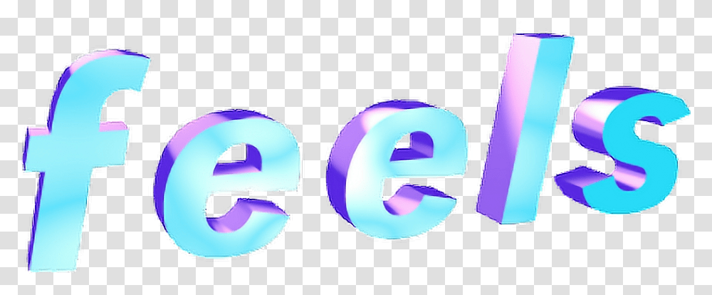 Feels From 3d Text Aesthetic, Number, Purple, Pac Man Transparent Png