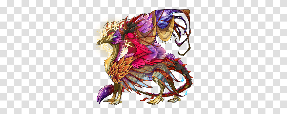 Feelsbadman Dragon Share Flight Rising Cyberpunk Dragon, Pattern, Ornament, Purple, Fractal Transparent Png