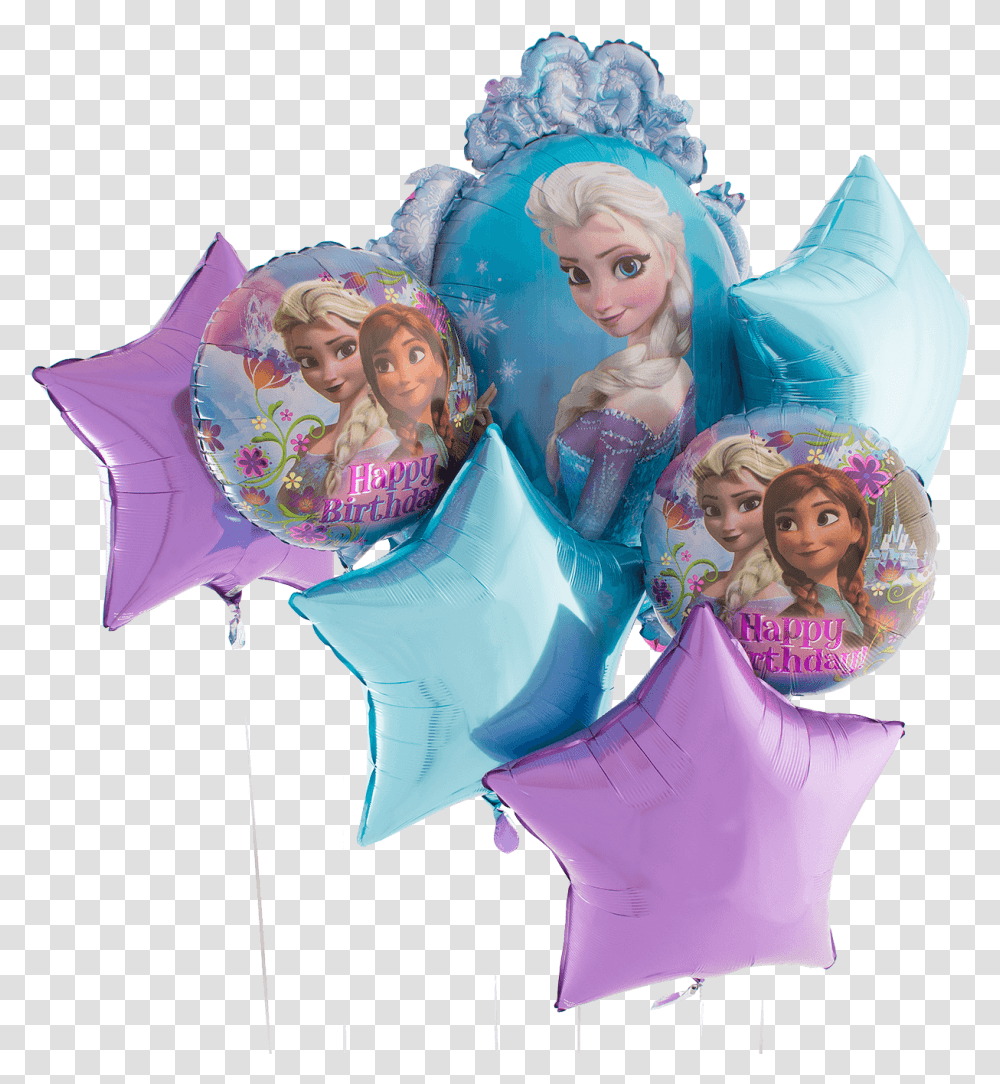 Feesten Speciale Gelegenheden Frozen Theme Foil Balloons Barbie, Figurine, Person, Toy Transparent Png