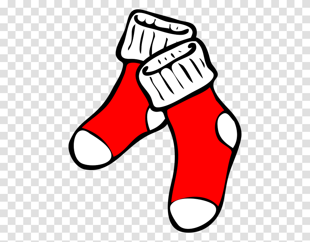 Feet Clipart Red, Hand, Stocking, Christmas Stocking, Gift Transparent Png