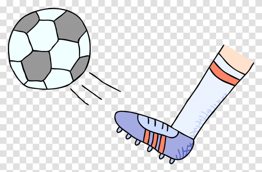 Feet Clipart Soccer Kicking A Ball Foot Clipart, Soccer Ball, Football, Team Sport, Sports Transparent Png
