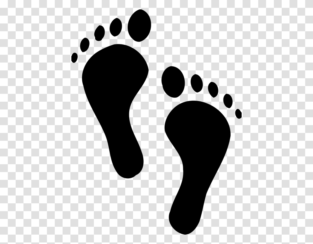 Feet Footprint Silhouette Baby Feet Background, Gray, World Of Warcraft Transparent Png