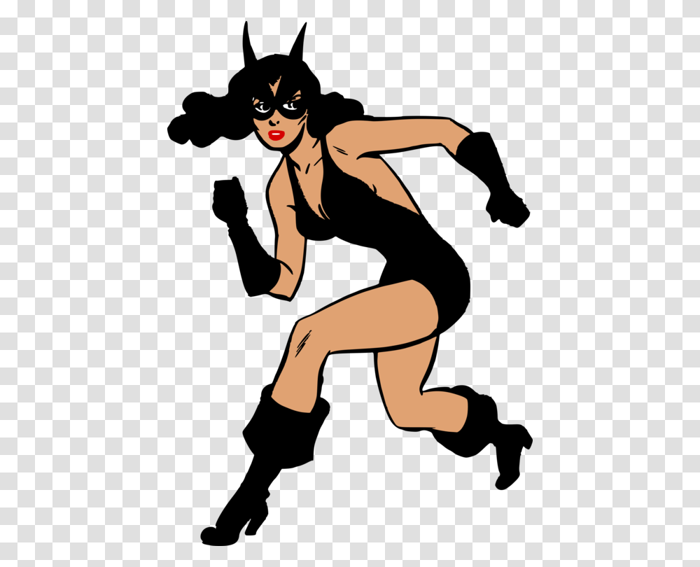 Felicia Hardy Catwoman Comic Book Black Cat, Person, Kneeling, Hand, Leaf Transparent Png