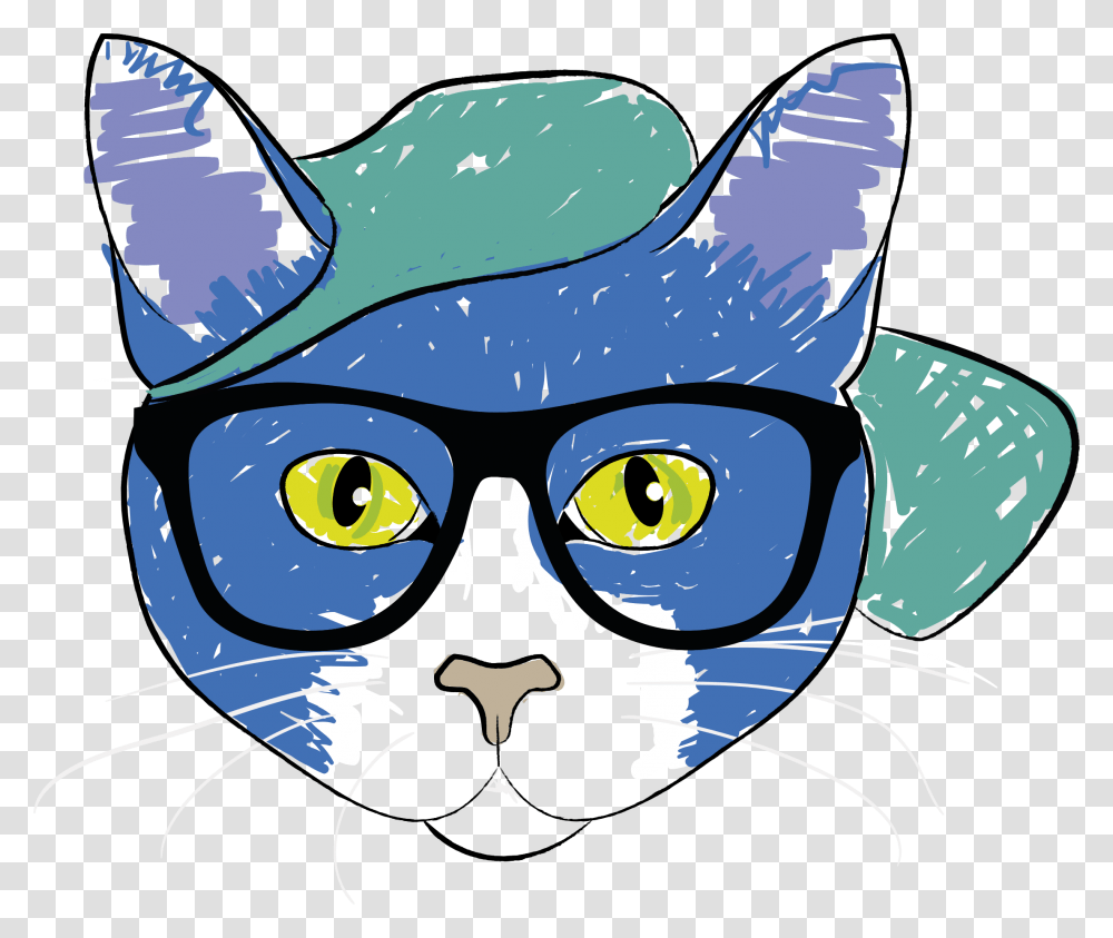 Feline Clipart Blue, Pet, Animal, Face Transparent Png