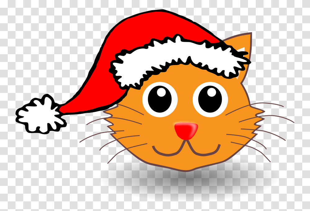 Feline Clipart Santa, Label, Animal, Mammal Transparent Png