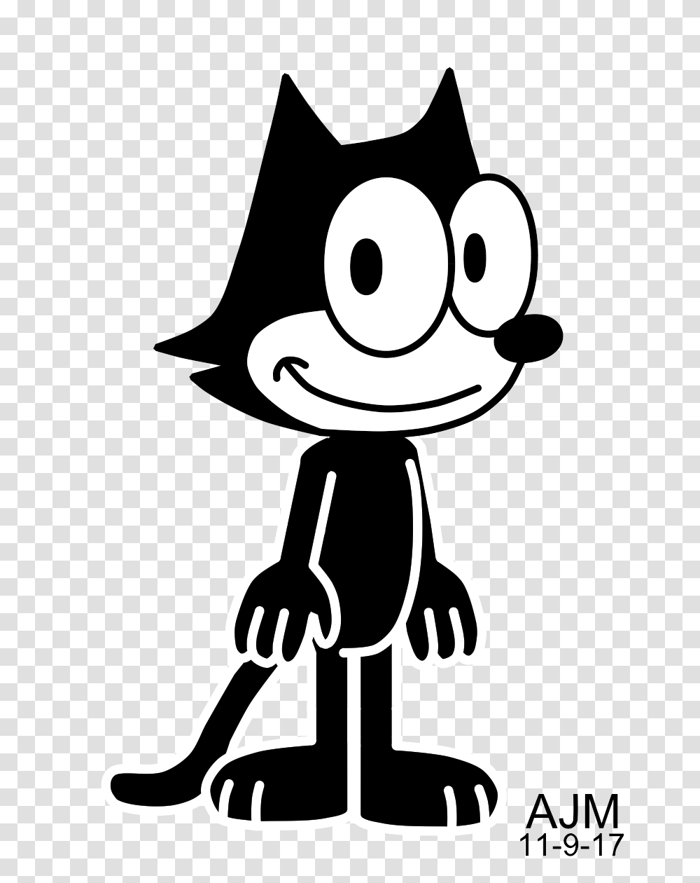 Felix The Cat In Makatoon Style Weasyl, Furniture, Stencil, Chair Transparent Png