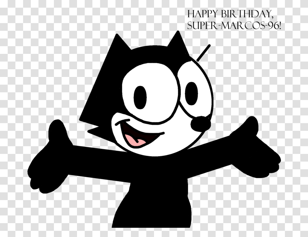 Felix Wishes To Me By Marcospower On Felix The Cat, Stencil Transparent Png