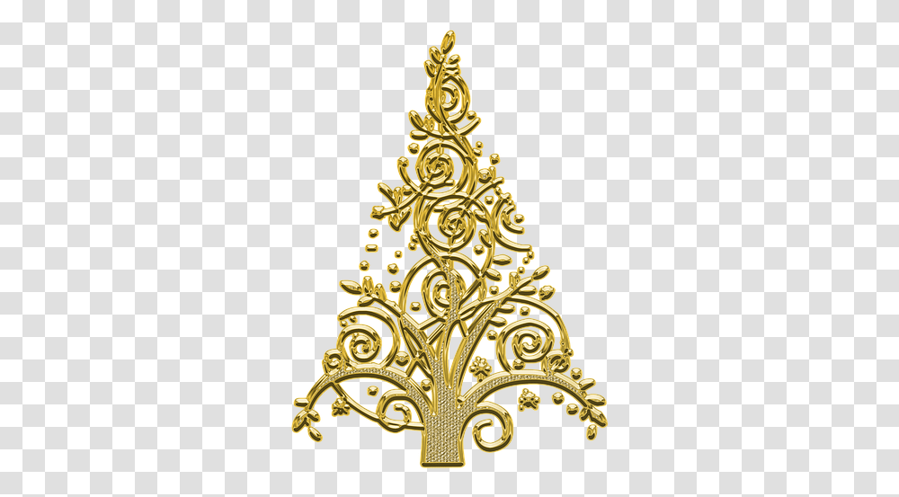 Feliz Ano Novo, Tree, Plant, Gold, Ornament Transparent Png
