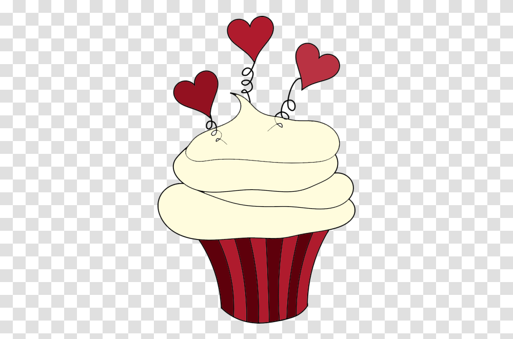 Feliz Cumpleanos Cupcake Clip Art Library Cupcake Clipart Heart, Cream, Dessert, Food, Creme Transparent Png