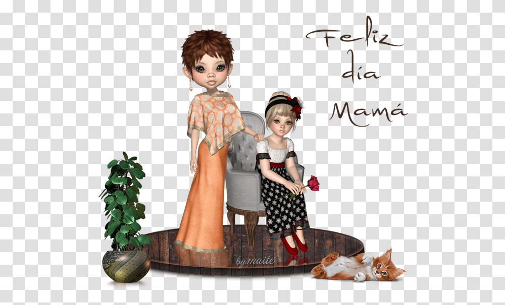Feliz Dia De Las Madres Doll, Toy, Person, Human, Texture Transparent Png