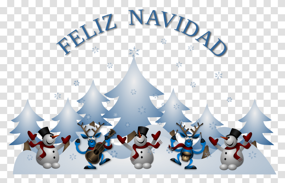 Feliz Navidad Card Front By Merlin2525 800px Seasons Greetings Clipart, Tree, Plant, Nature, Outdoors Transparent Png