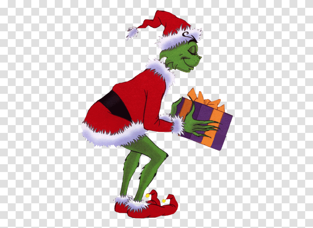 Feliz Navidad Grinch Gif Clipart Download Grinch, Apparel, Costume, Modern Art Transparent Png