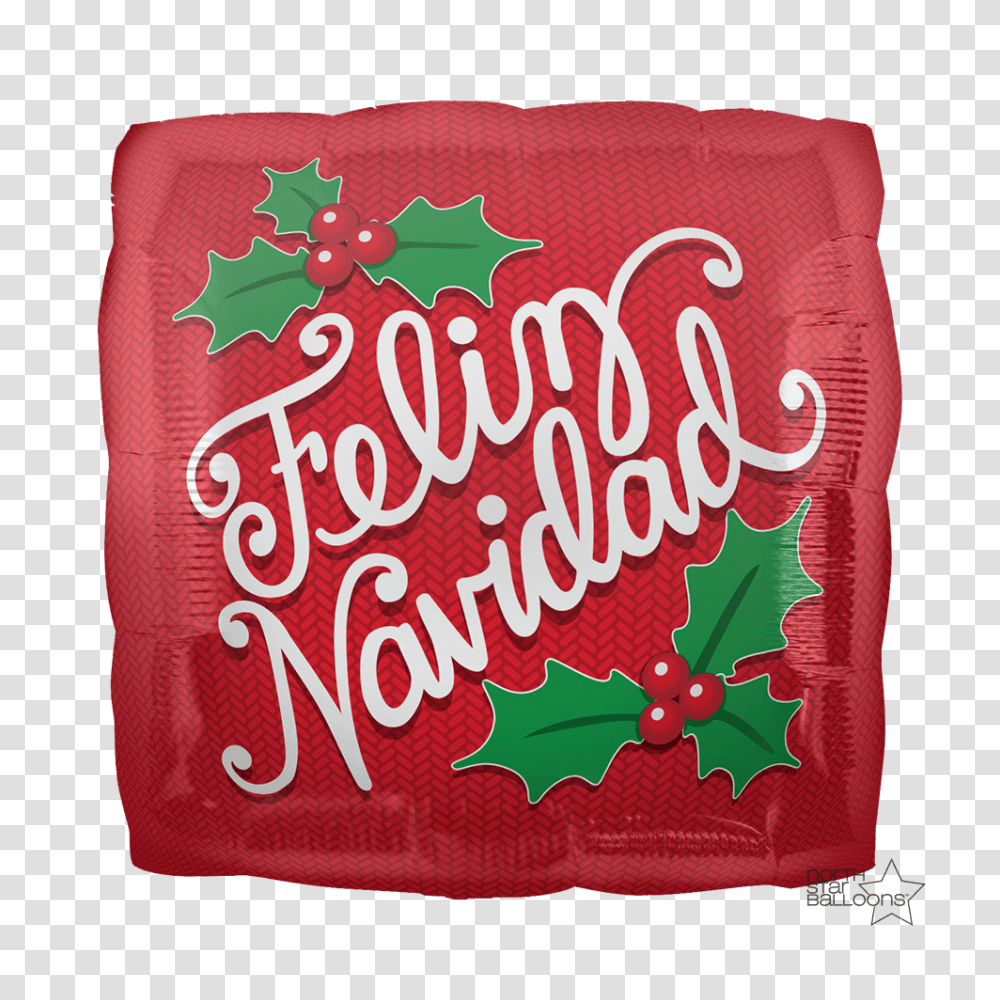 Feliz Navidad Holly In Northstar Balloons, Food, Sweets, Confectionery, Plant Transparent Png