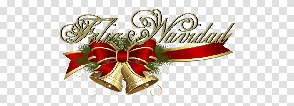 Feliz Navidad Y Prospero Nuevo Christmas Bells, Graphics, Art, Floral Design, Pattern Transparent Png