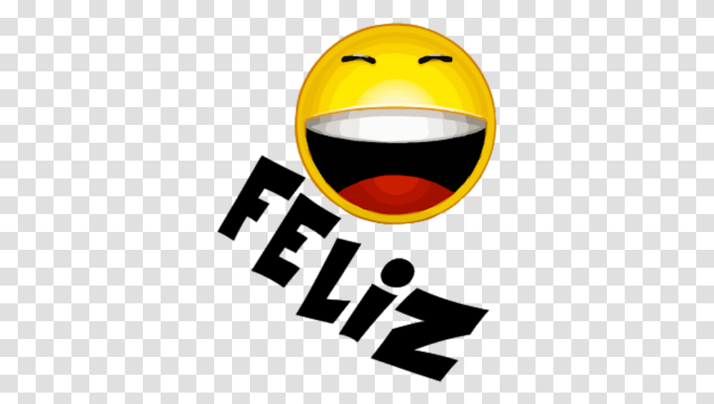 Feliz Portuguese Happy Text Emoji Smile Yellow Smiley, Plant, Glass, Pac Man Transparent Png