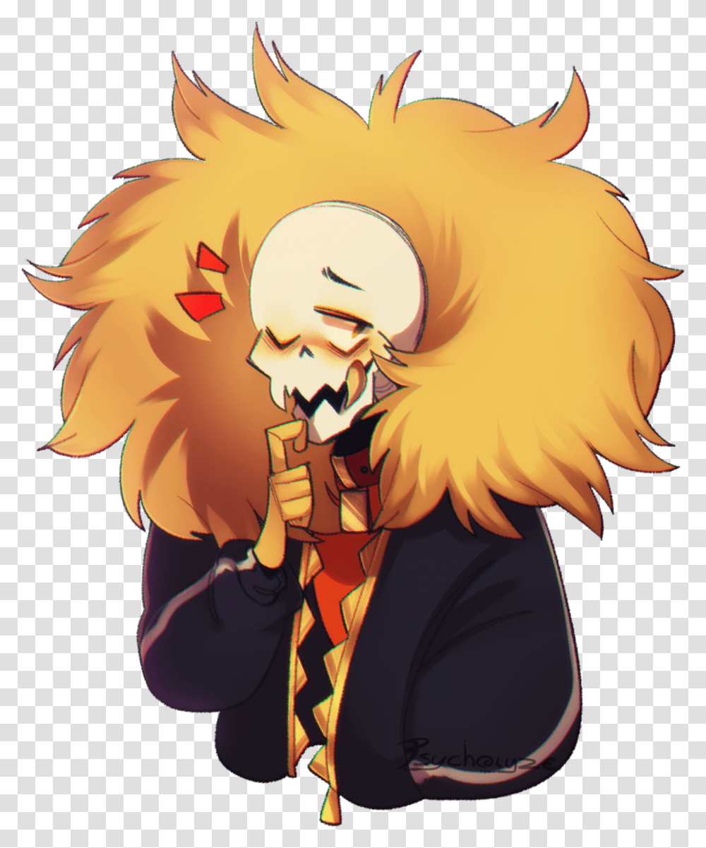 Fellswap Papyrus Cute, Manga, Comics, Book, Person Transparent Png