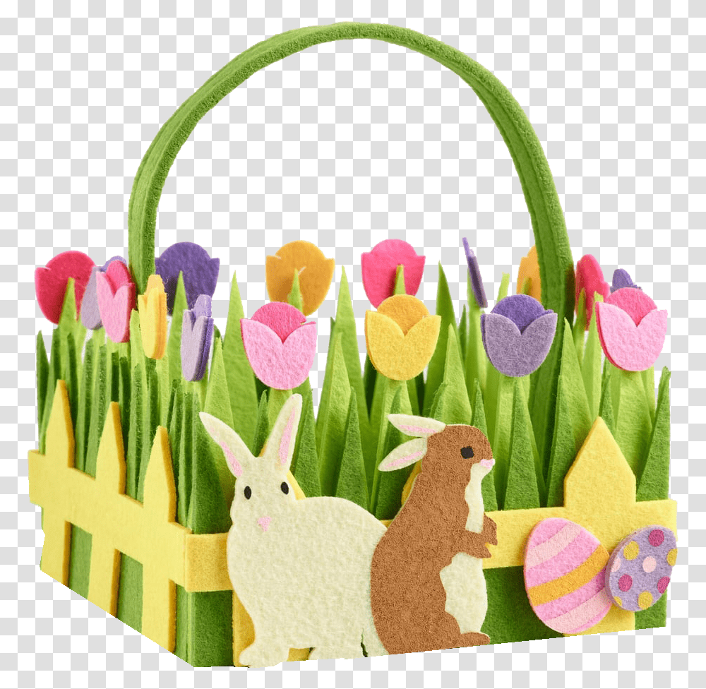 Felt Easter Basket, Bird, Animal, Peeps, Chicken Transparent Png