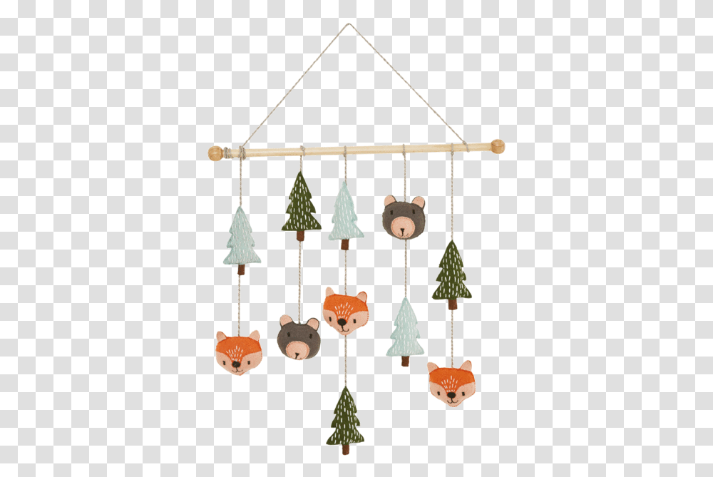 Felt Wall Hanging Woodland Animals Christmas Tree, Chime, Musical Instrument, Windchime, Chandelier Transparent Png