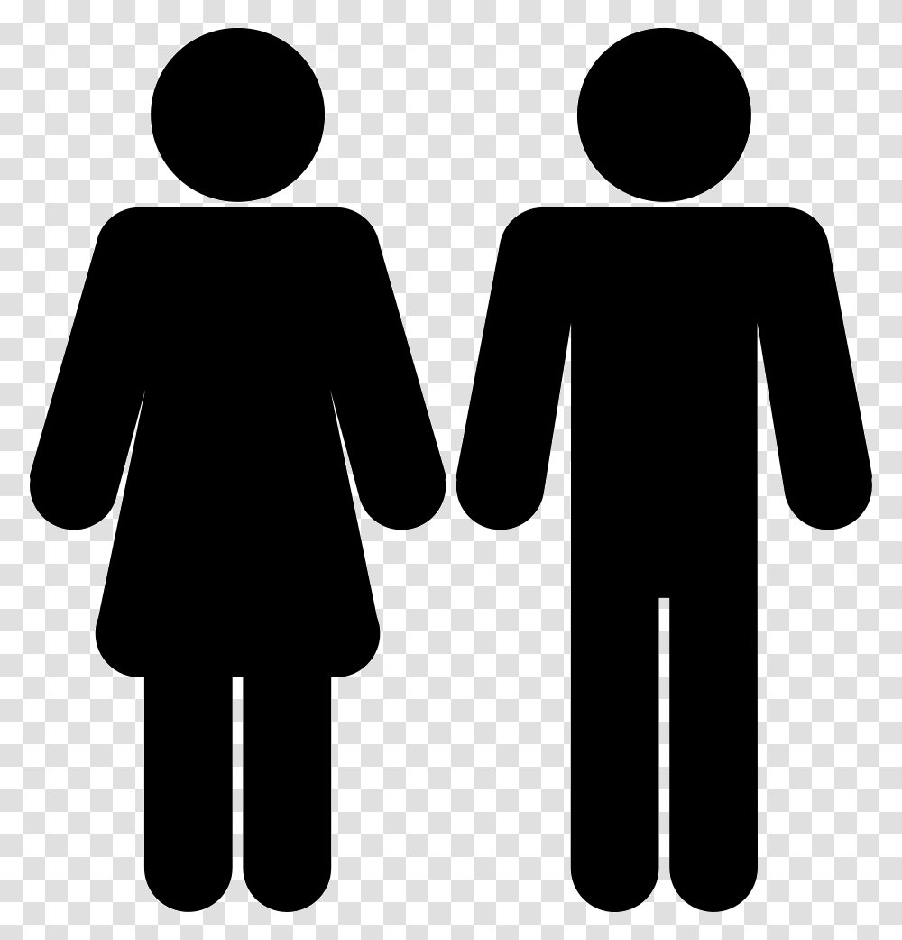 Female And Male Shapes Silhouettes Icon Free Download, Sign, Person, Human Transparent Png