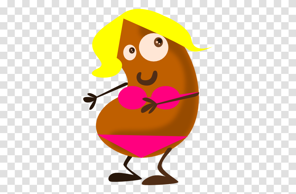 Female Bean Clip Art, Face, Smile, Food Transparent Png