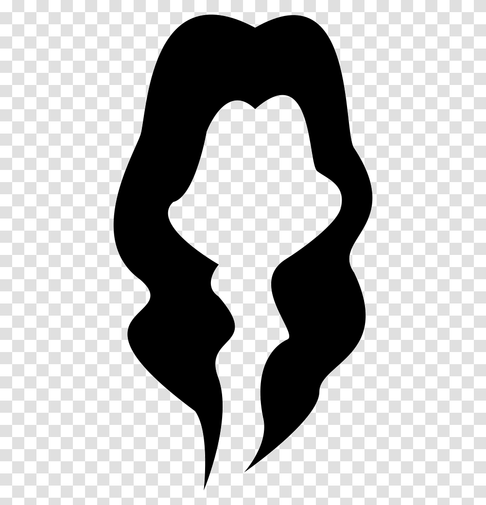 Female Black Long Hair Shape Hair, Silhouette, Person, Human, Stencil Transparent Png