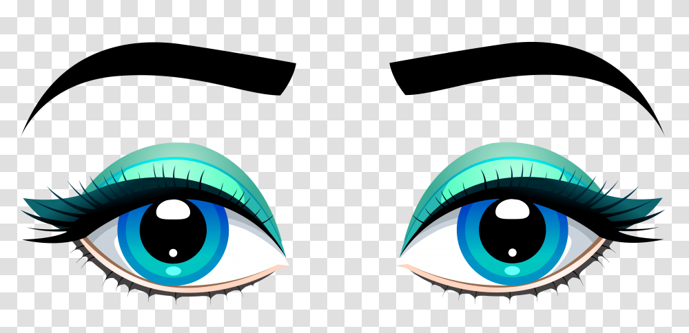 Female Blue Eyes With Eyebrows Clip Art, Drawing, Advertisement, Poster Transparent Png