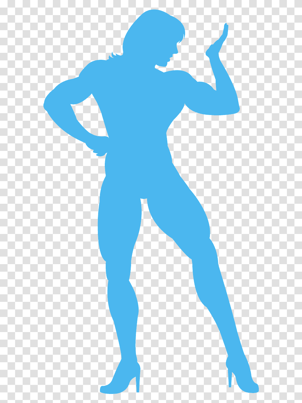 Female Bodybuilder Silhouette, Person, Alien, Hand Transparent Png