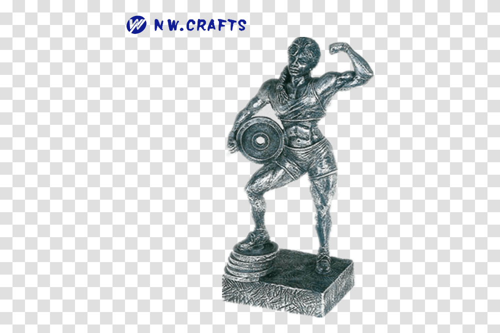 Female Bodybuilding Trophy, Person, Human, Figurine, Alien Transparent Png