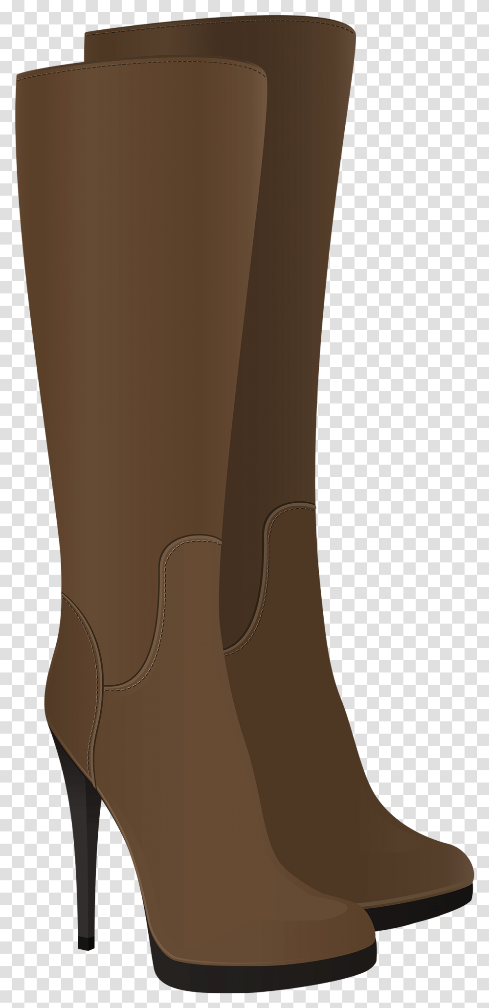 Female Brown Boots Clipart Riding Boot, Apparel, Footwear, Shoe Transparent Png