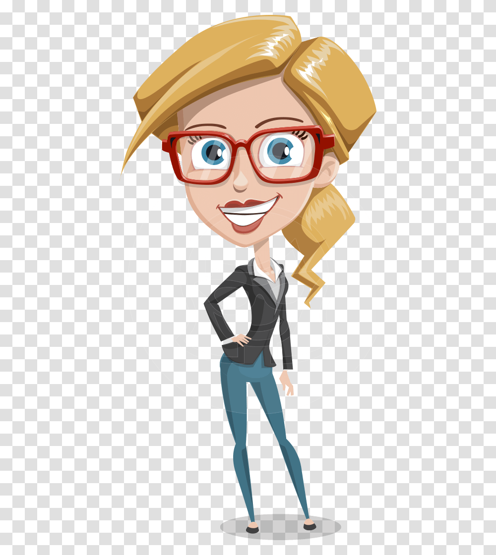 Female Cartoon Character Aka Pam The Lucky Charm Female Cartoon Characters, Person, Helmet, Face, Glasses Transparent Png