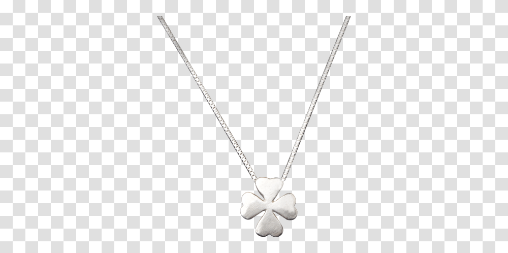 Female Chainbone Chain Simple Clover Feet Silver Pendant Locket, Necklace, Jewelry, Accessories, Accessory Transparent Png