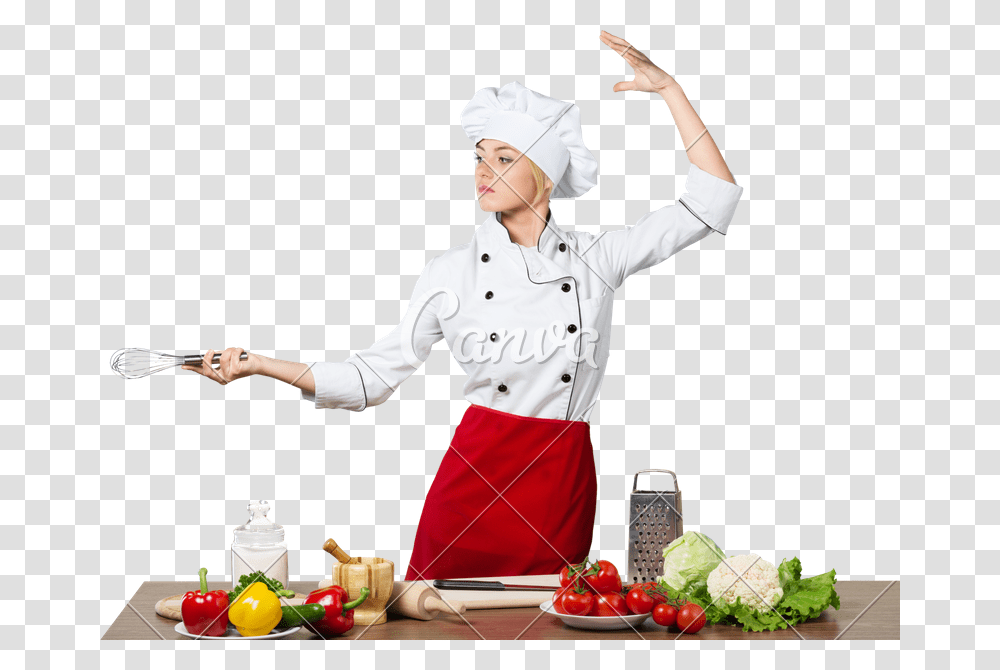Female Chef Chefs With White Background, Person, Human Transparent Png