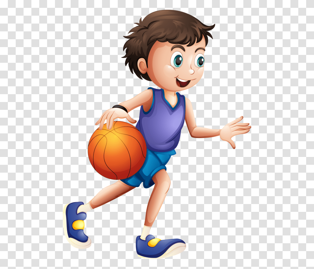 Female Clipart Badminton Player Man Moving Animation Basketball Kids Clipart, Person, Human, People, Team Sport Transparent Png