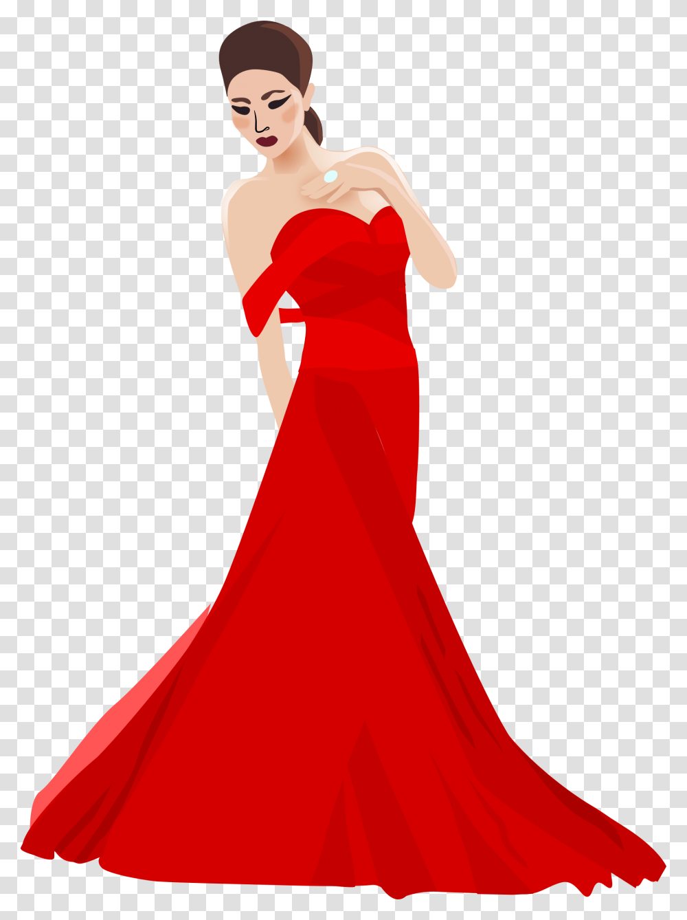 Female Clipart Fashion Model, Dress, Person, Evening Dress Transparent Png