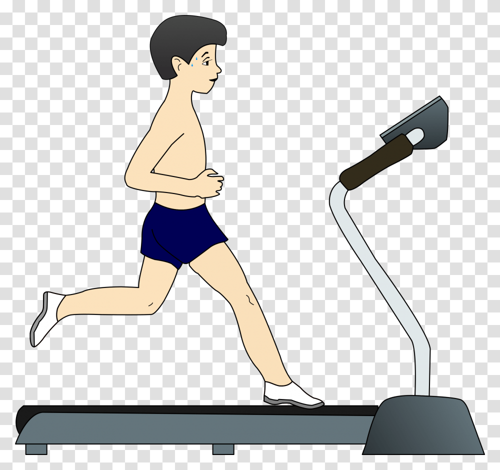 Female Clipart Hurdler Boy Running On Treadmill, Person, Human, Working Out, Sport Transparent Png