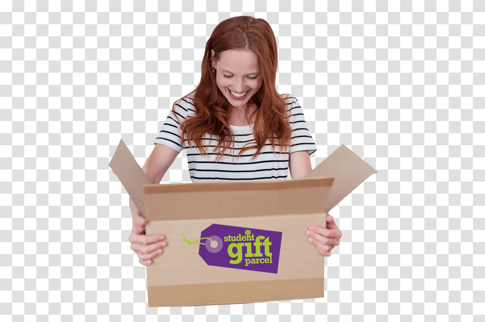 Female College Student Clipart Girl, Person, Human, Package Delivery, Carton Transparent Png