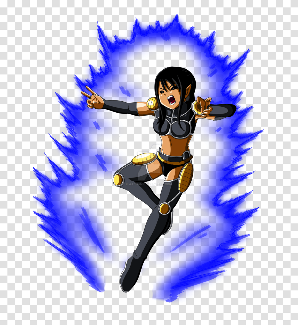 Female Dbz Oc With Aura, Person, People Transparent Png